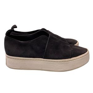 Vince. Charcoal Suede Platform Slip On Sneakers Women’s 6